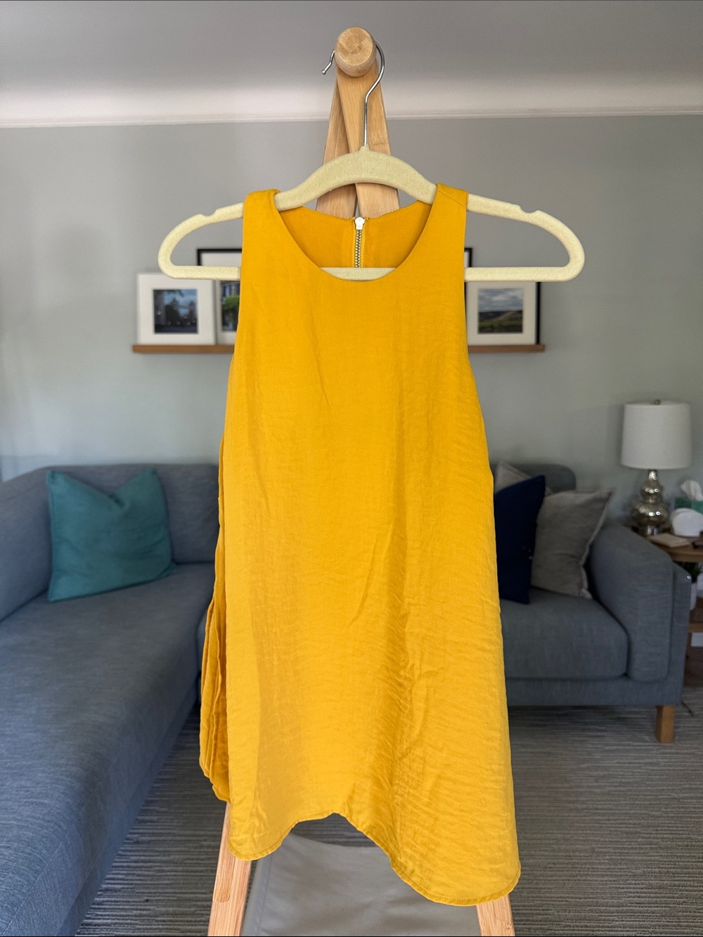 Banana Republic Sleeveless Mustard Yellow Tunic Tank Top